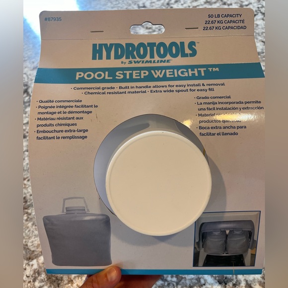 NEW Hydrotools Pool Step Weight by Swimline easy install 50 pound capacity - Picture 2 of 5